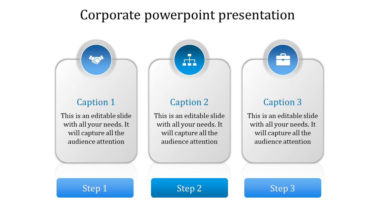 Elegant Corporate PowerPoint Presentation-Three Node